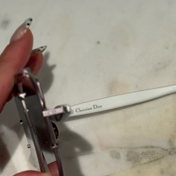 Dior White and Silver Sunglasses
